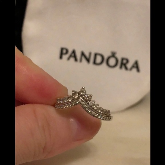 Pandora Sparkling Wishbone Ring Size 7.5 (56) - Picture 14 of 14